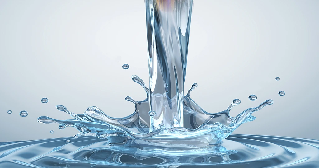 Rendering of water splashing